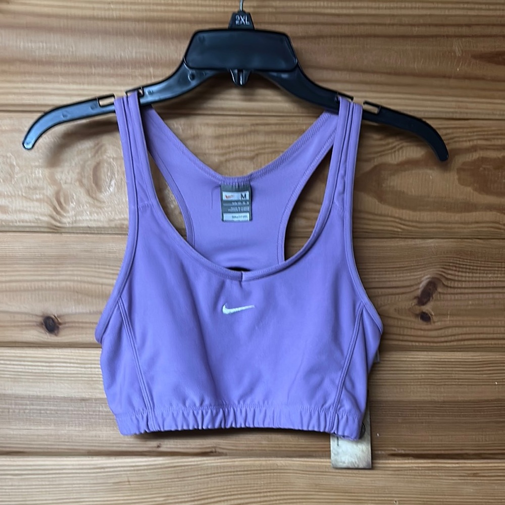 Nike Purple Racerback Sports Bra Women's Moisture-Wicking Size M